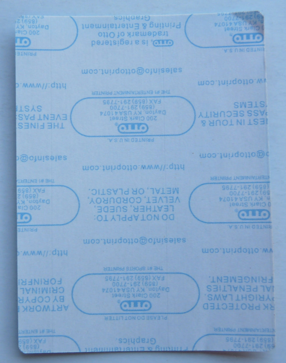 Thumbnail: Glee Live 2010 Blue Concert Tour Crew Backstage Pass