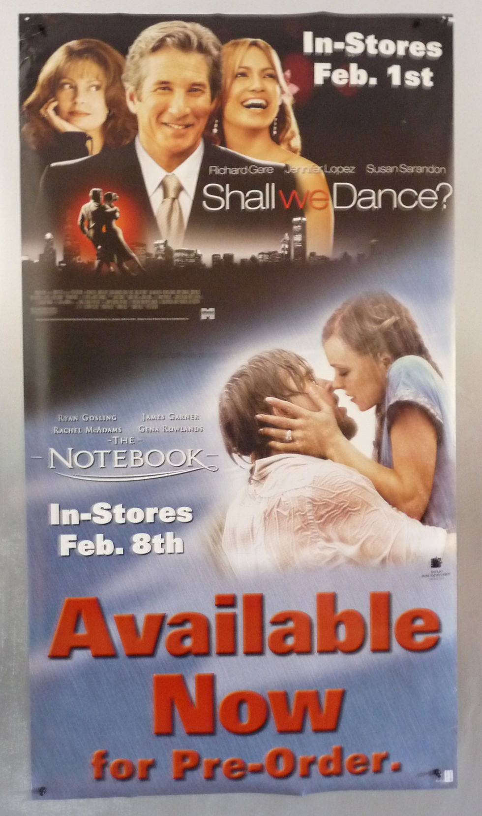 The Notebook & Shall We Dance Huge 32" x 58" Promo Movie Poster