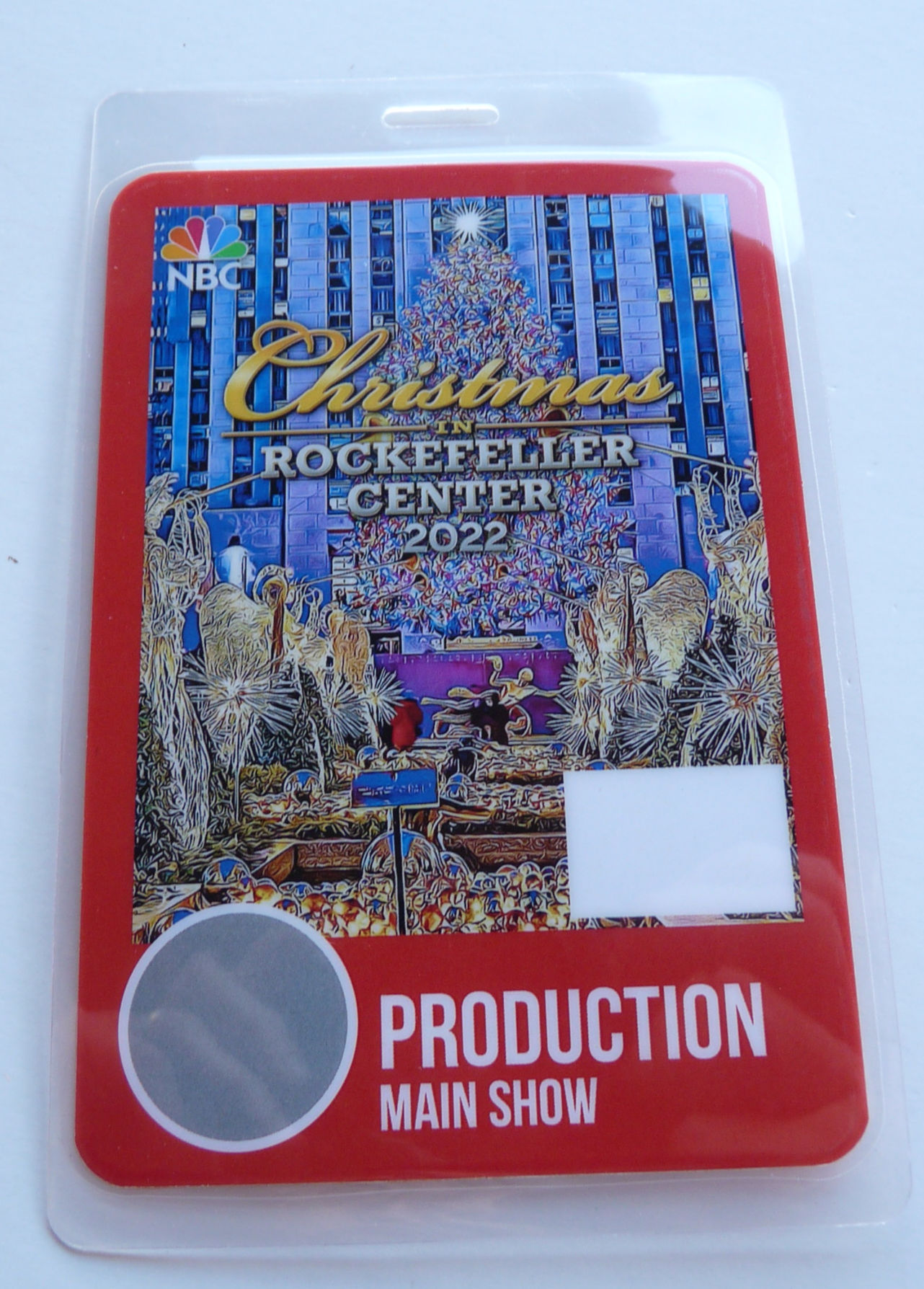 Christmas In Rockefeller Center 2022 Production BLANK Backstage Pass Laminate