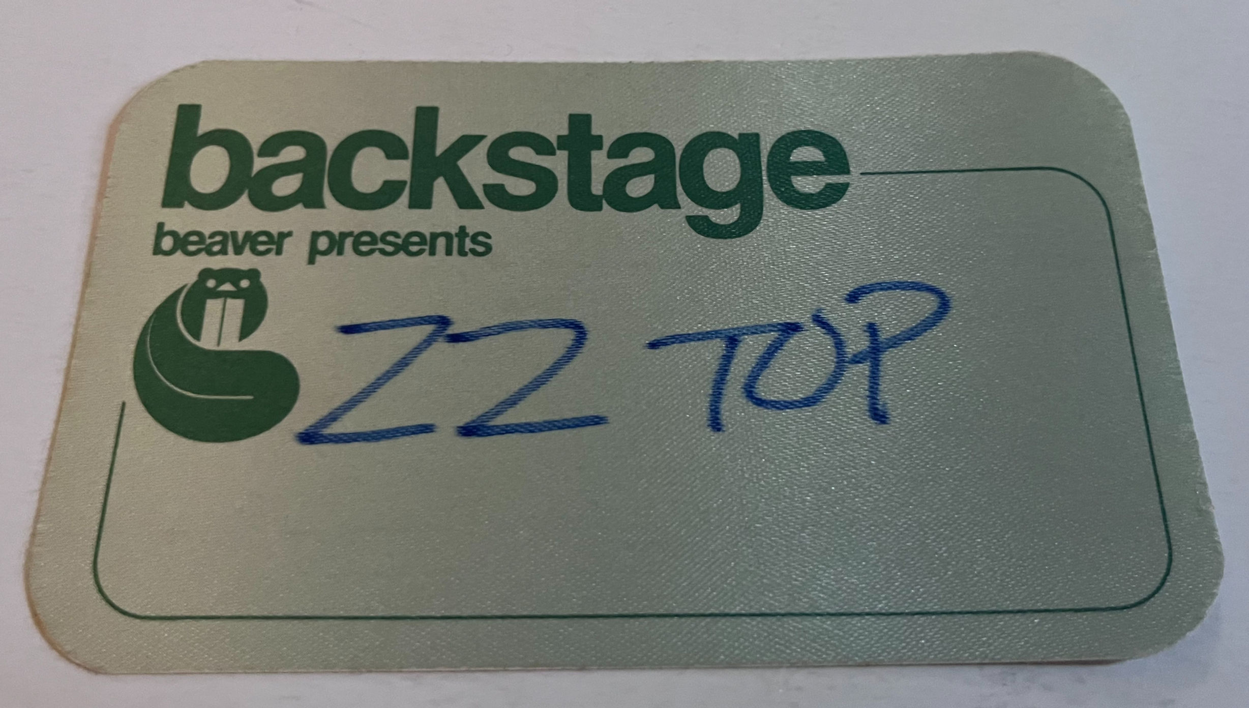 ZZ Top 1981 Concert Tour Beaver Productions Green Backstage P
