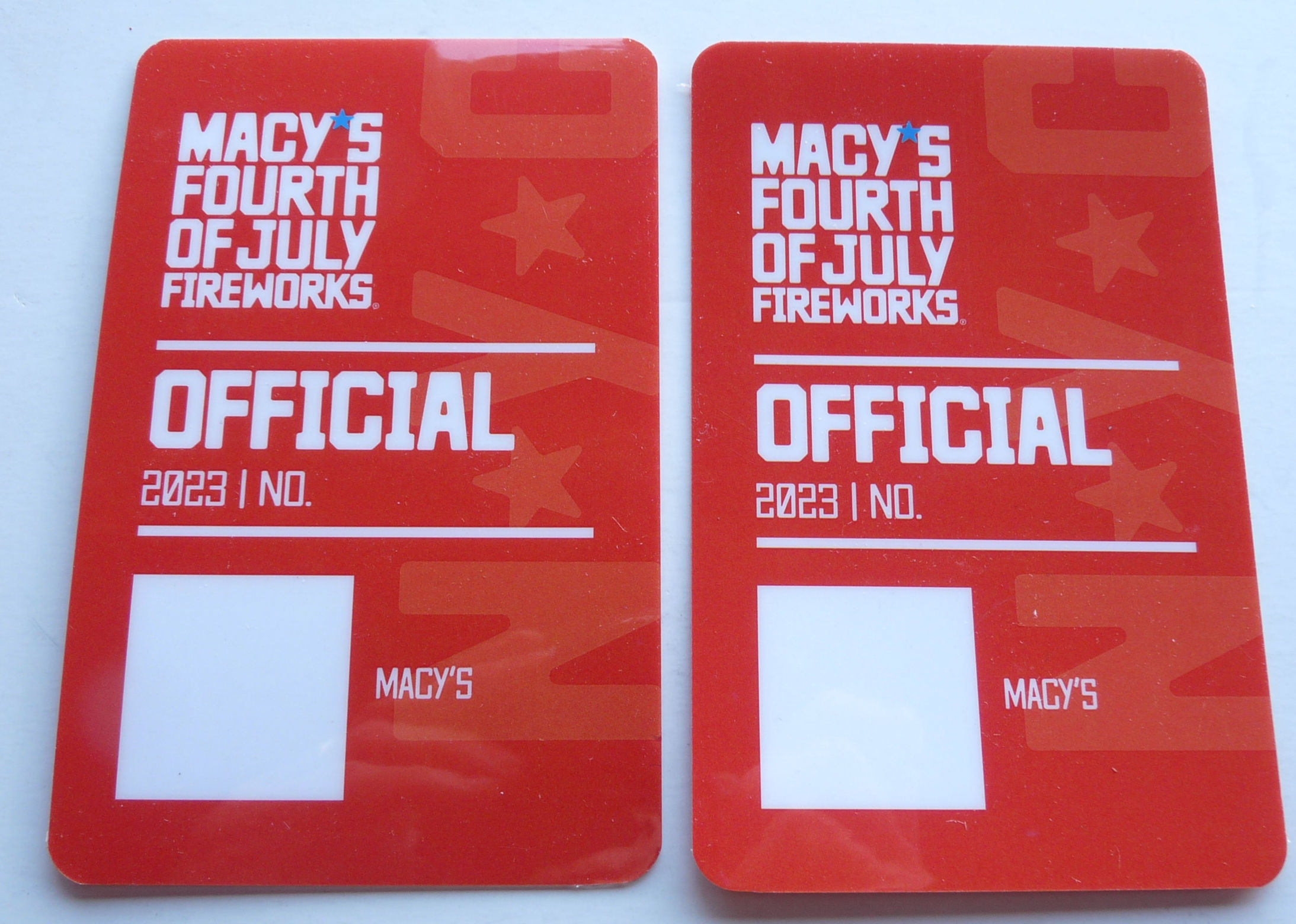 Macy's 2023 Forth Of July Fireworks OFFICIAL Backstage Pass Laminate