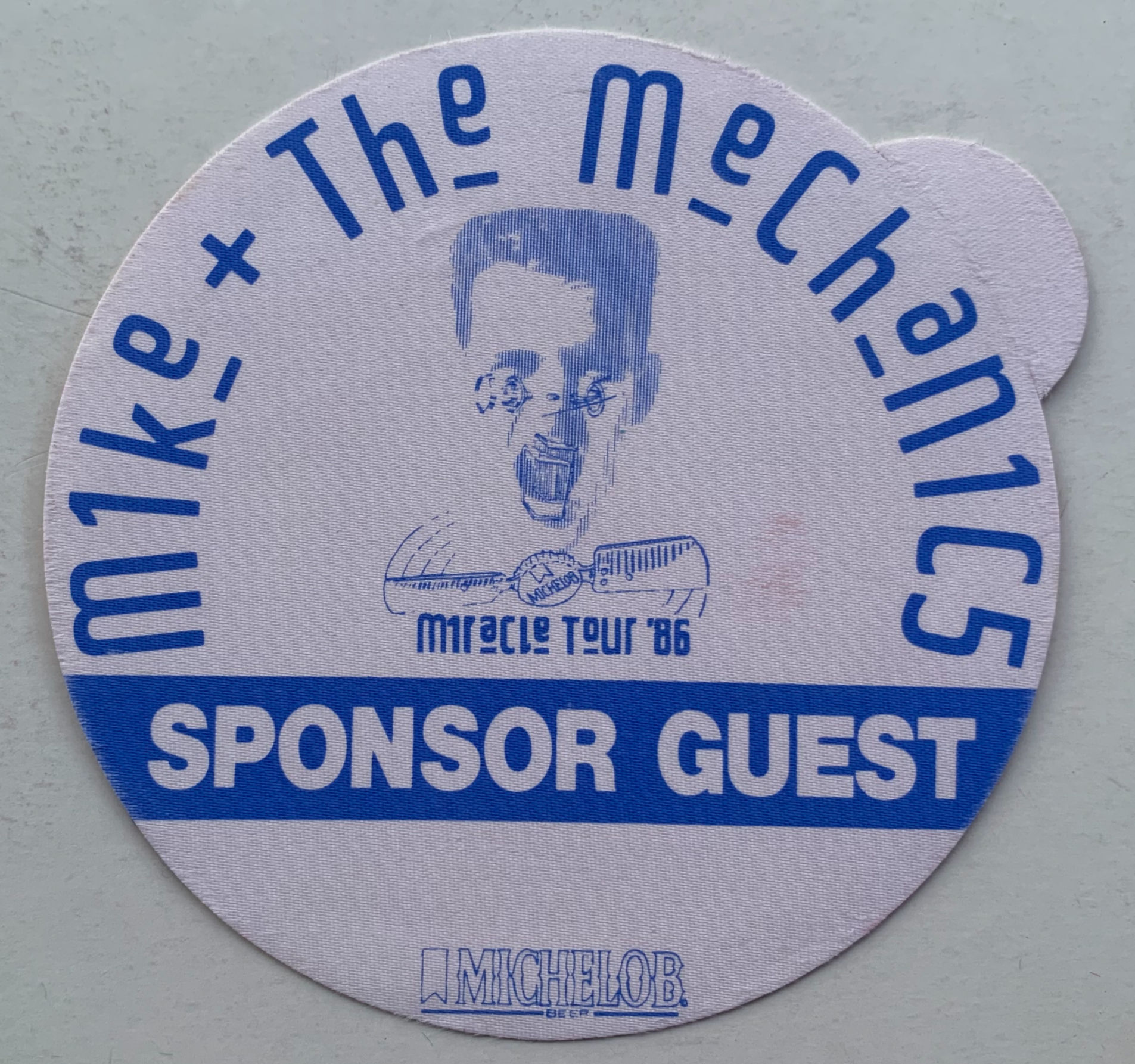 Mike & The Mechanics 1986 Miracle Concert Tour Sponsor Guest Backstage Pass