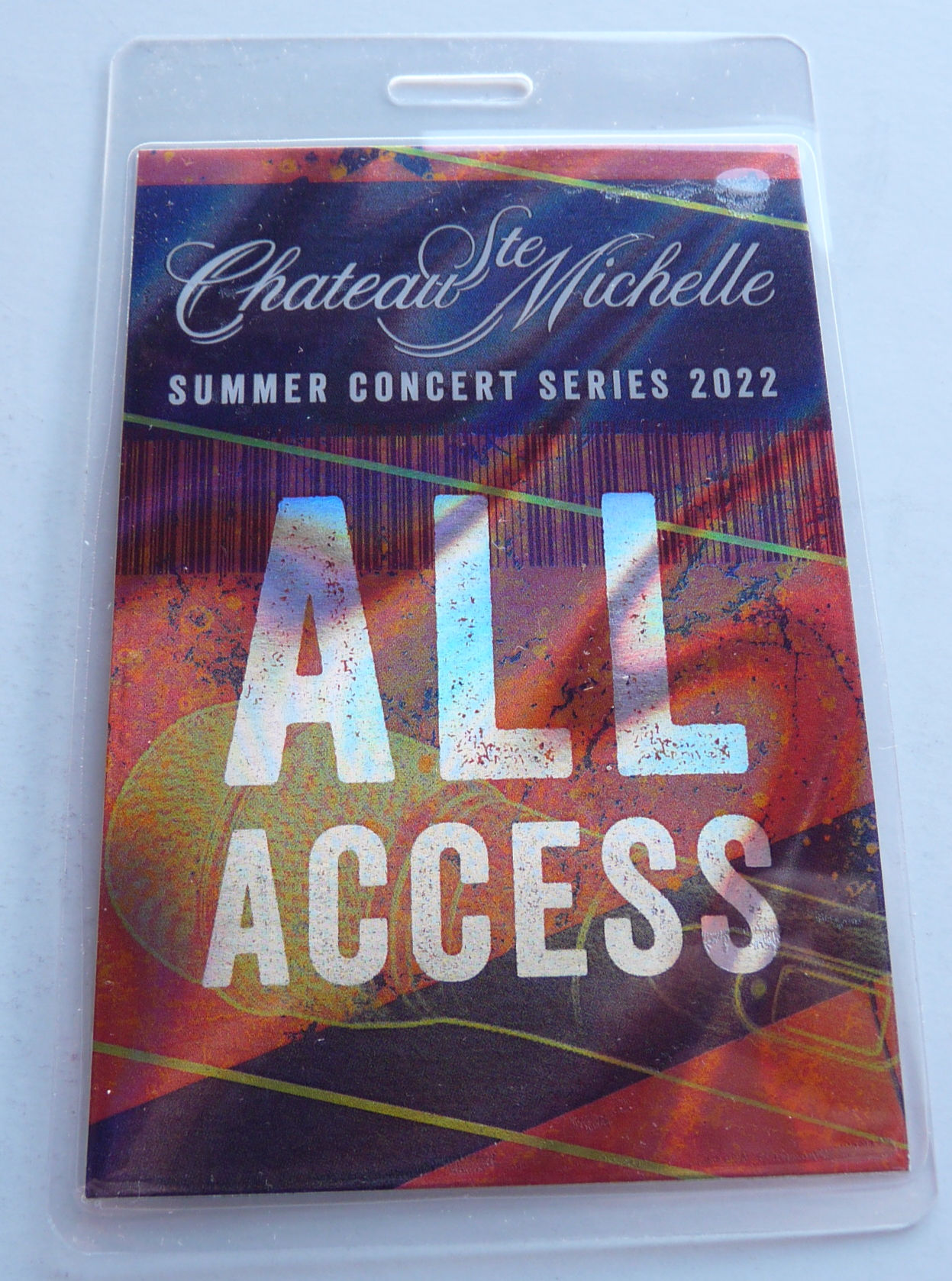 Chateau Ste Michelle Black Crowes Norah Jones AA Backstage Pass Laminate
