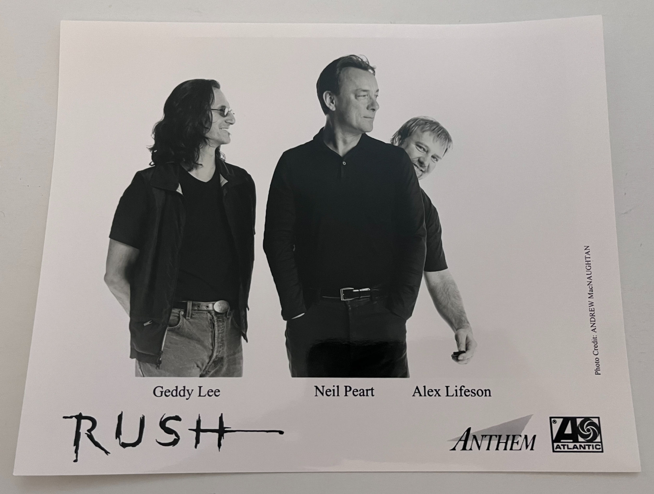 RUSH Vintage 8x10 Atlantic Records Promo Press Photo
