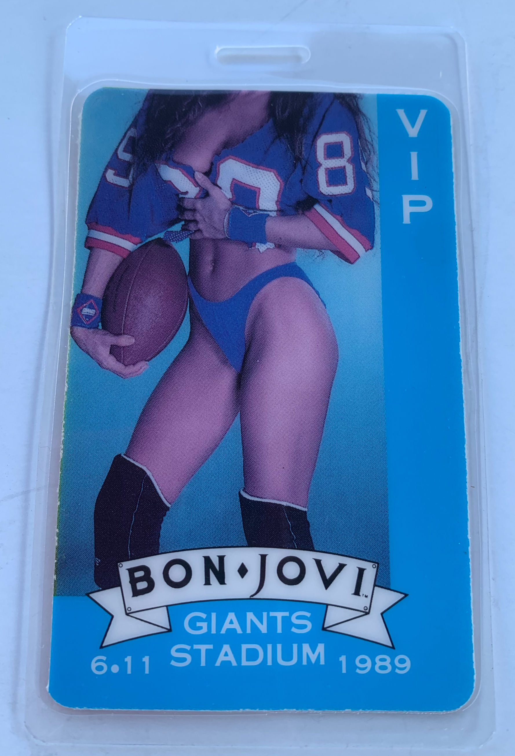 Bon Jovi Giants Stadium 1989 VIP Concert Tour Backstage Laminate Pass