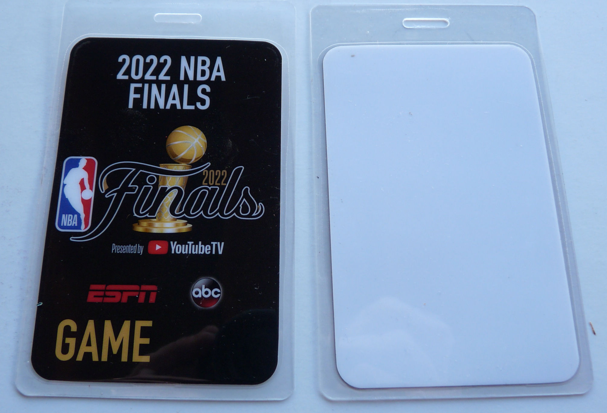 ESPN 2022 NBA Basketball Finals GAME Backstage Pass Laminate