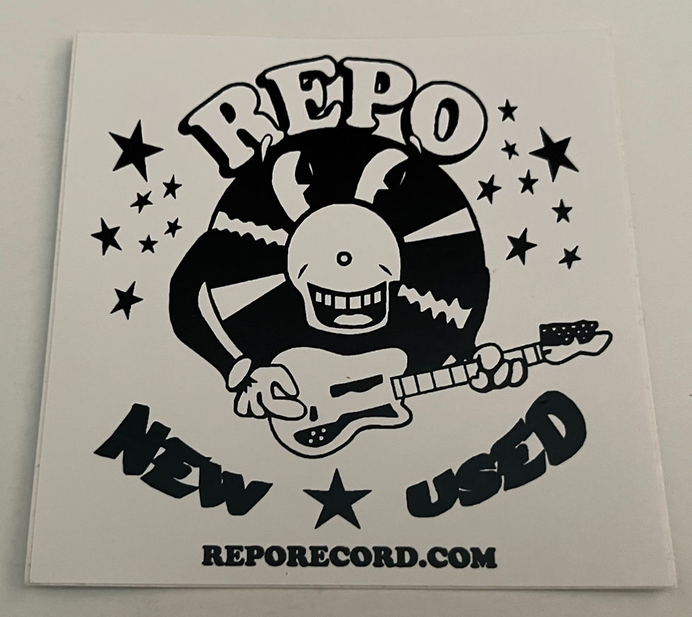 Repo New & Used Record Store 4" x 4" Promo Sticker