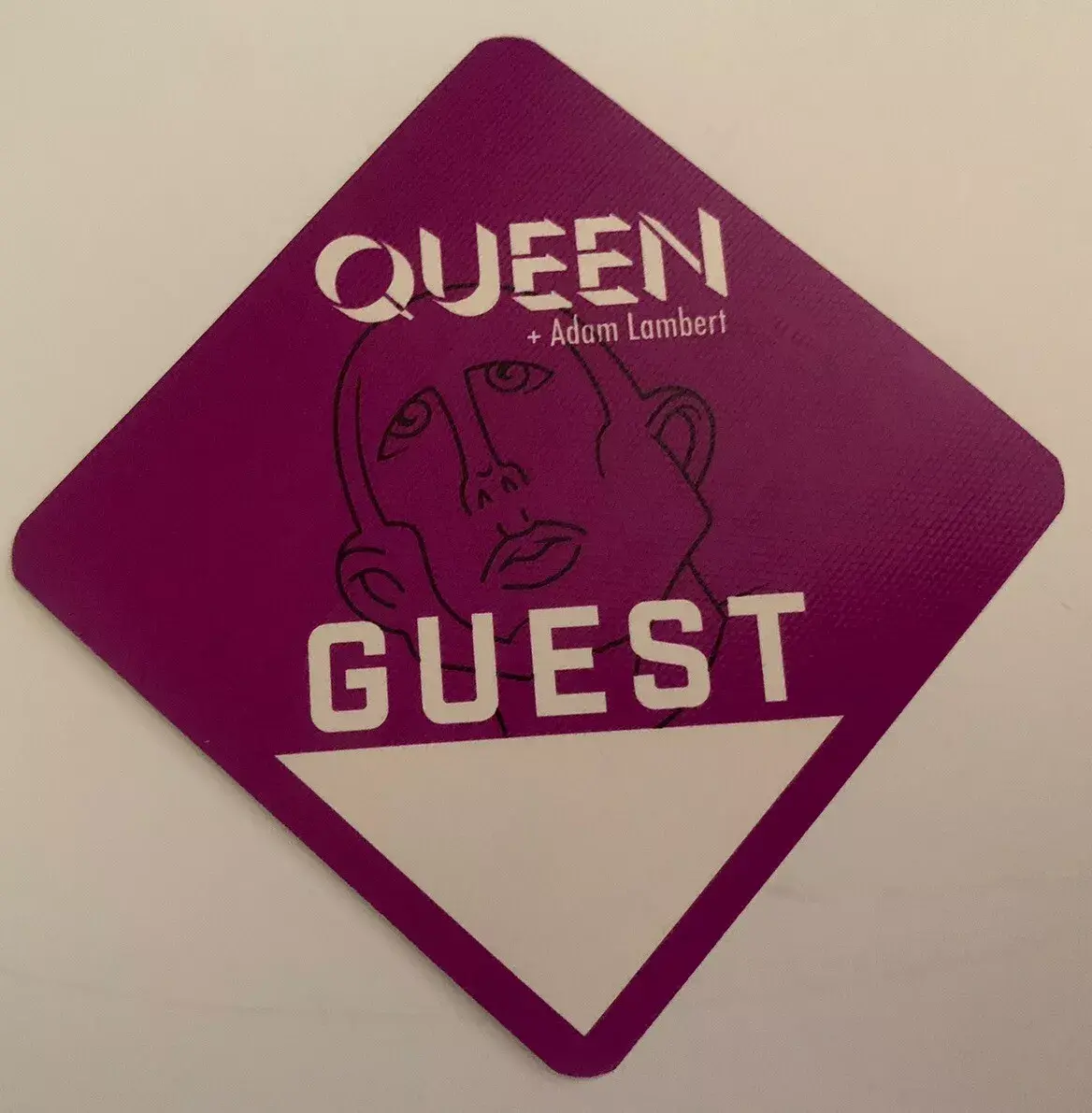 Queen + Adam Lambert 2018 News Of The World Purple Concert Tour Backstage Pass