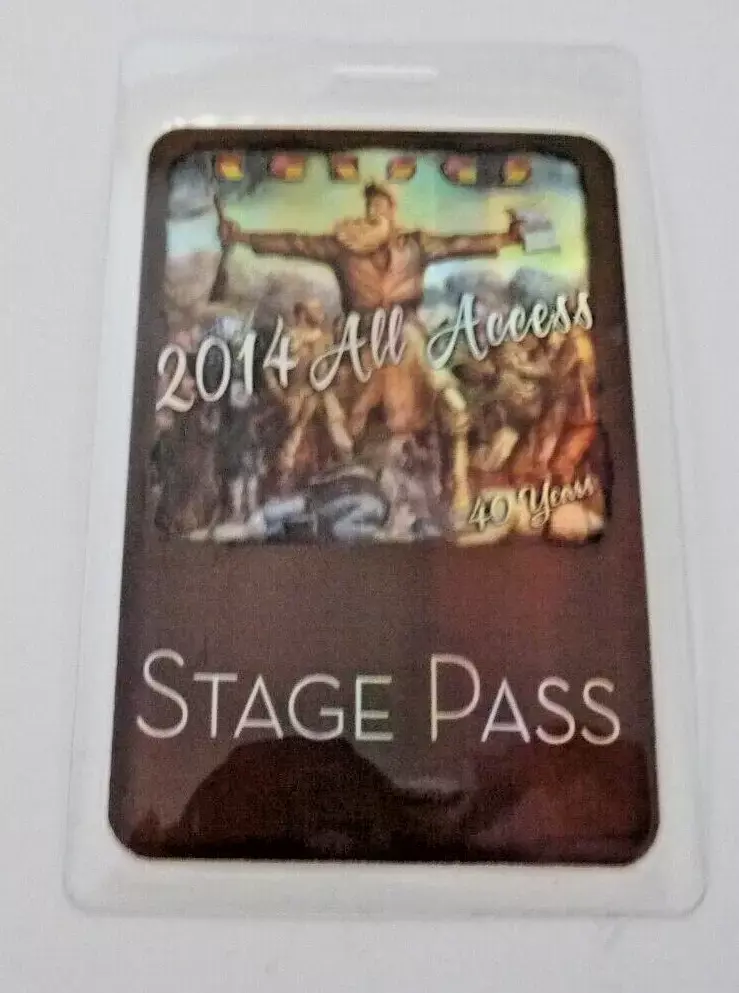 KANSAS Band 2014 Tour All Access Stage Pass Laminate Backstage Pass