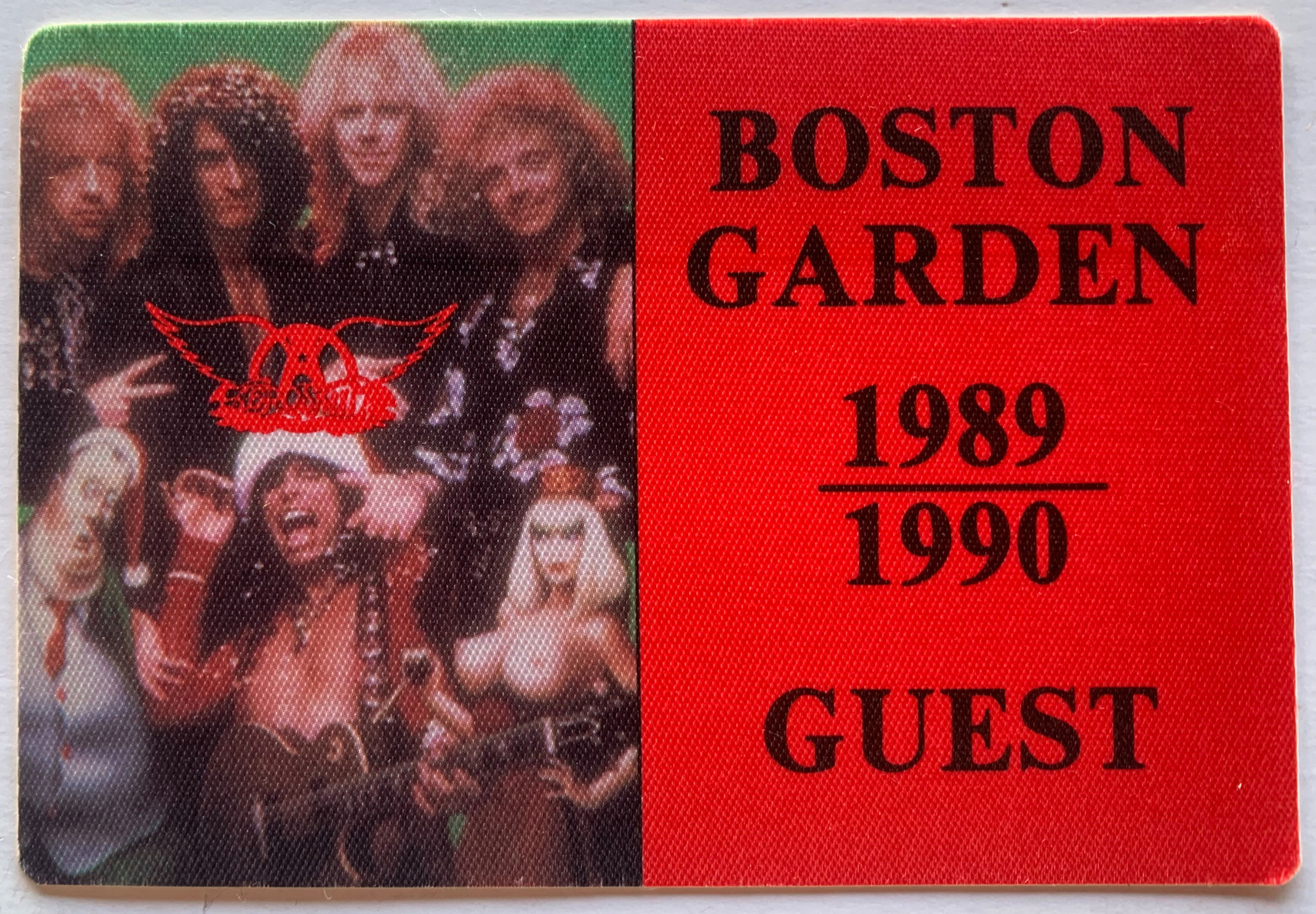 Aerosmith Pump 1989-1990 Concert Tour Red Boston Garden Guest Backstage Pass