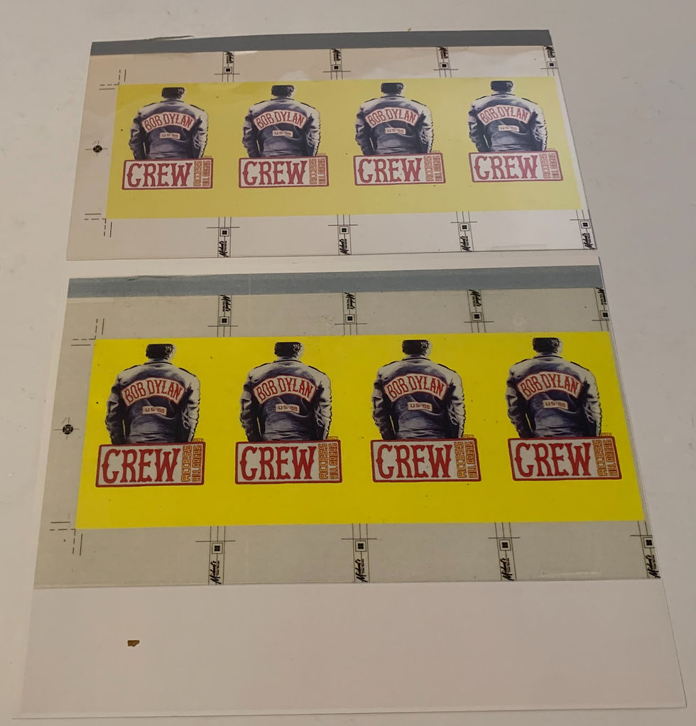 2 Bob Dylan 1988 Tour Crew Backstage Pass Set Up Sheets