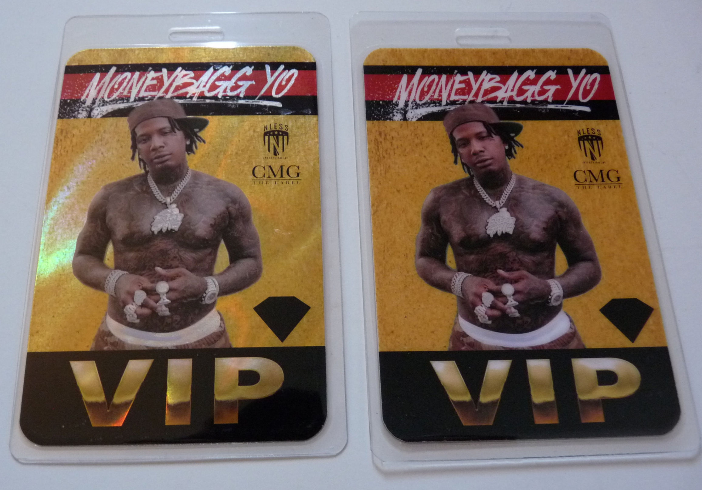 Moneybagg Yo Concert Tour VIP Backstage Pass Laminate Pass D2