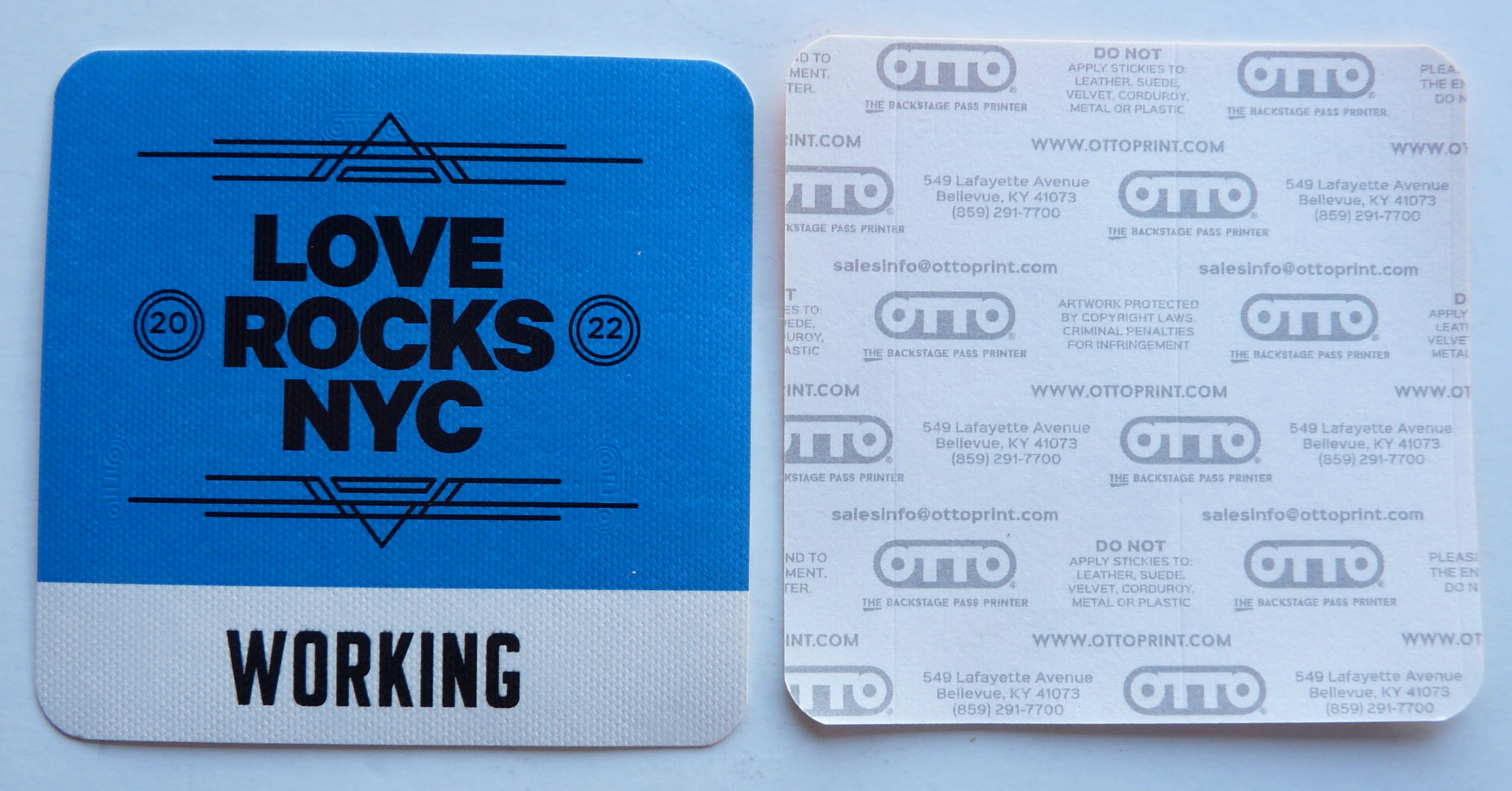 Love Rocks NYC 2022 Concert WORKING Backstage Pass Keith Richards Warren Haynes