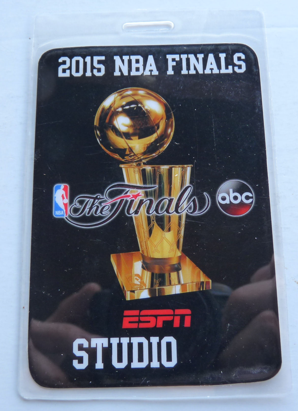 NBA Basketball 2015 Finals ABC ESPN Game Backstage Pass Laminate