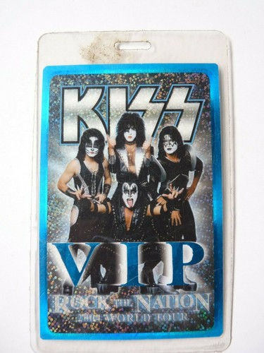 KISS Rock The Nation 2004 Tour Concert Tour Issued Used Backstage Pass Laminate