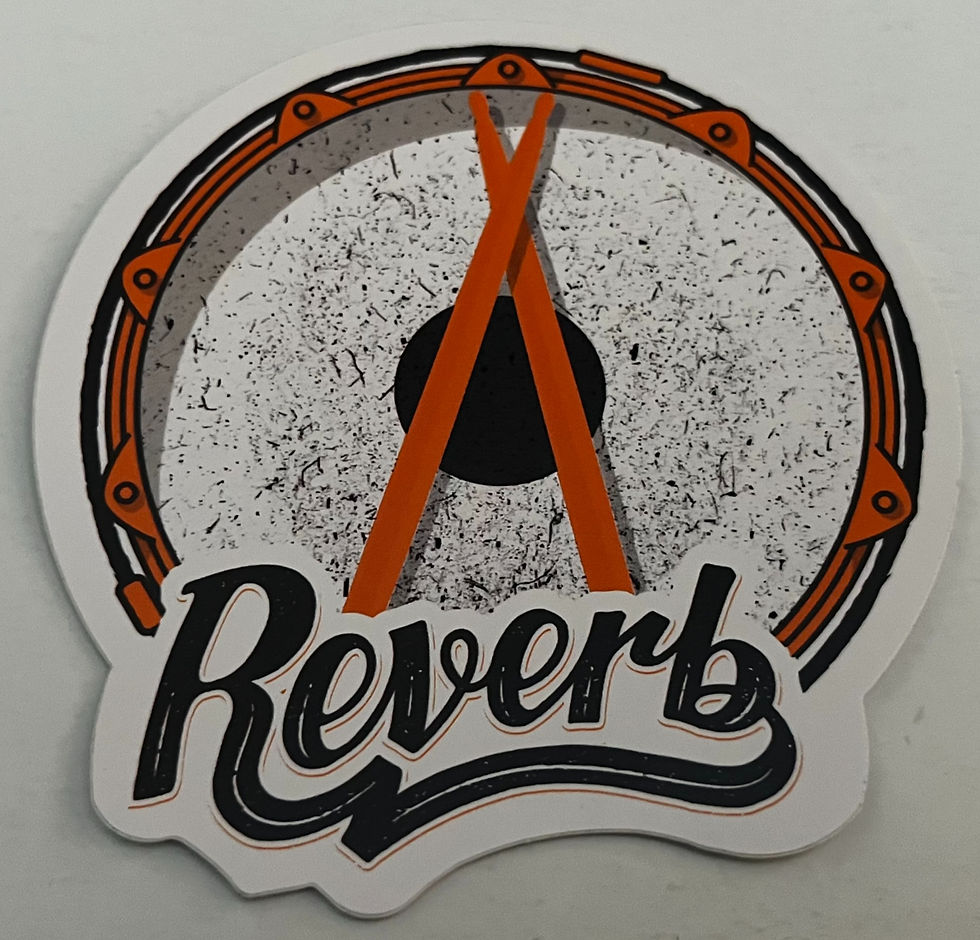 Reverb Music Store 3.75" Drum Promo Sticker