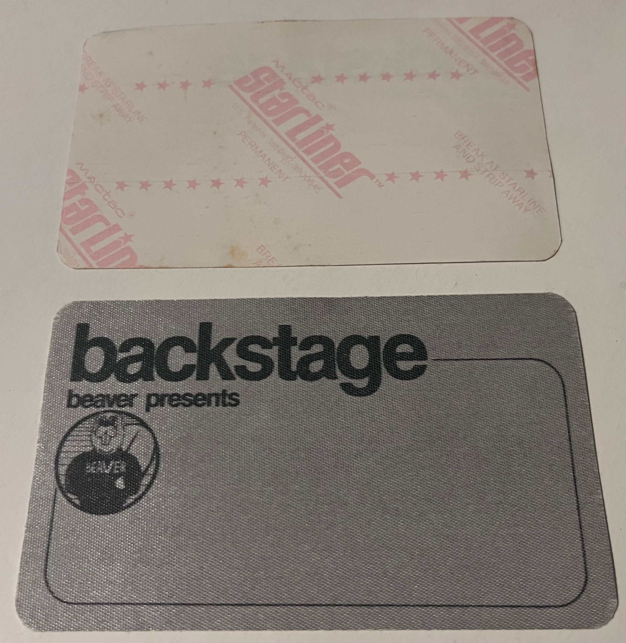 ZZ Top Early 80's Concert Tour Beaver Productions UN-USED Gray Backstage Pass