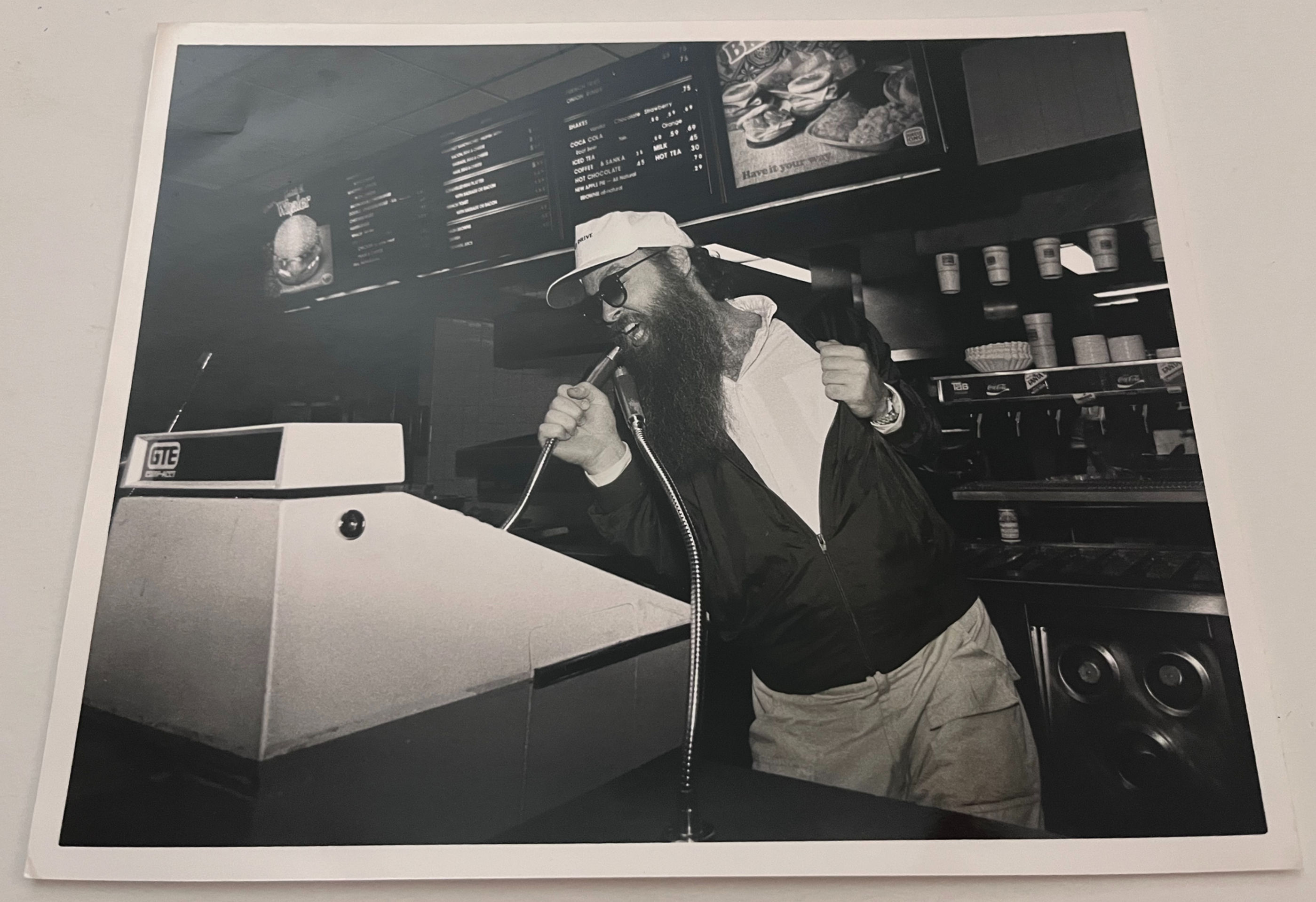 ZZ Top RARE Original 1970's Working At Burger King Promo 8"x10" Photo #3