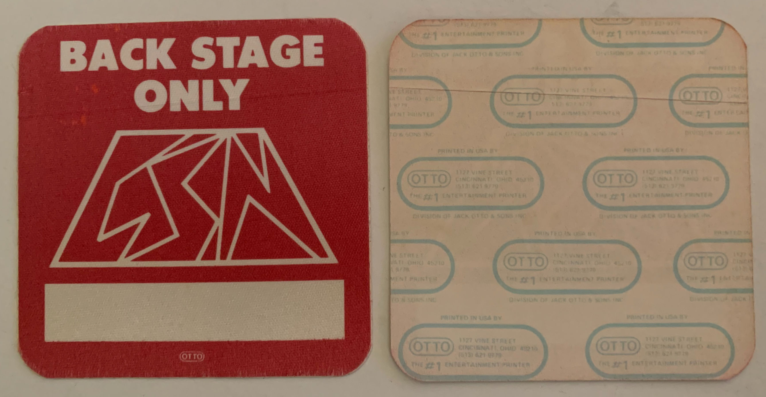 Crosby Stills Nash 1982 Concert Tour Red Back Stage Only Backstage Pass