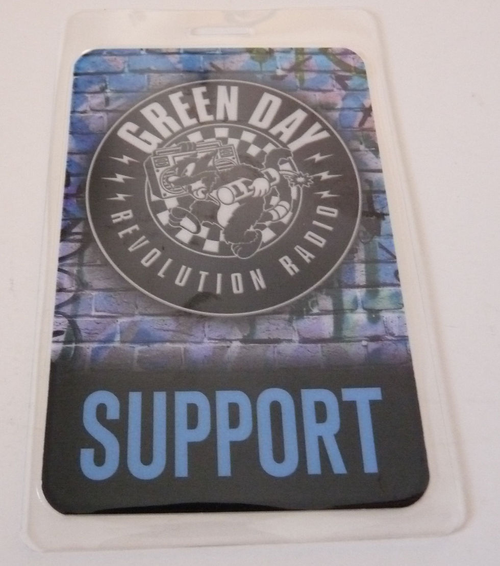 Thumbnail: Green Day Rev. Radio Tour Support Cat Laminate Backstage Pass D5
