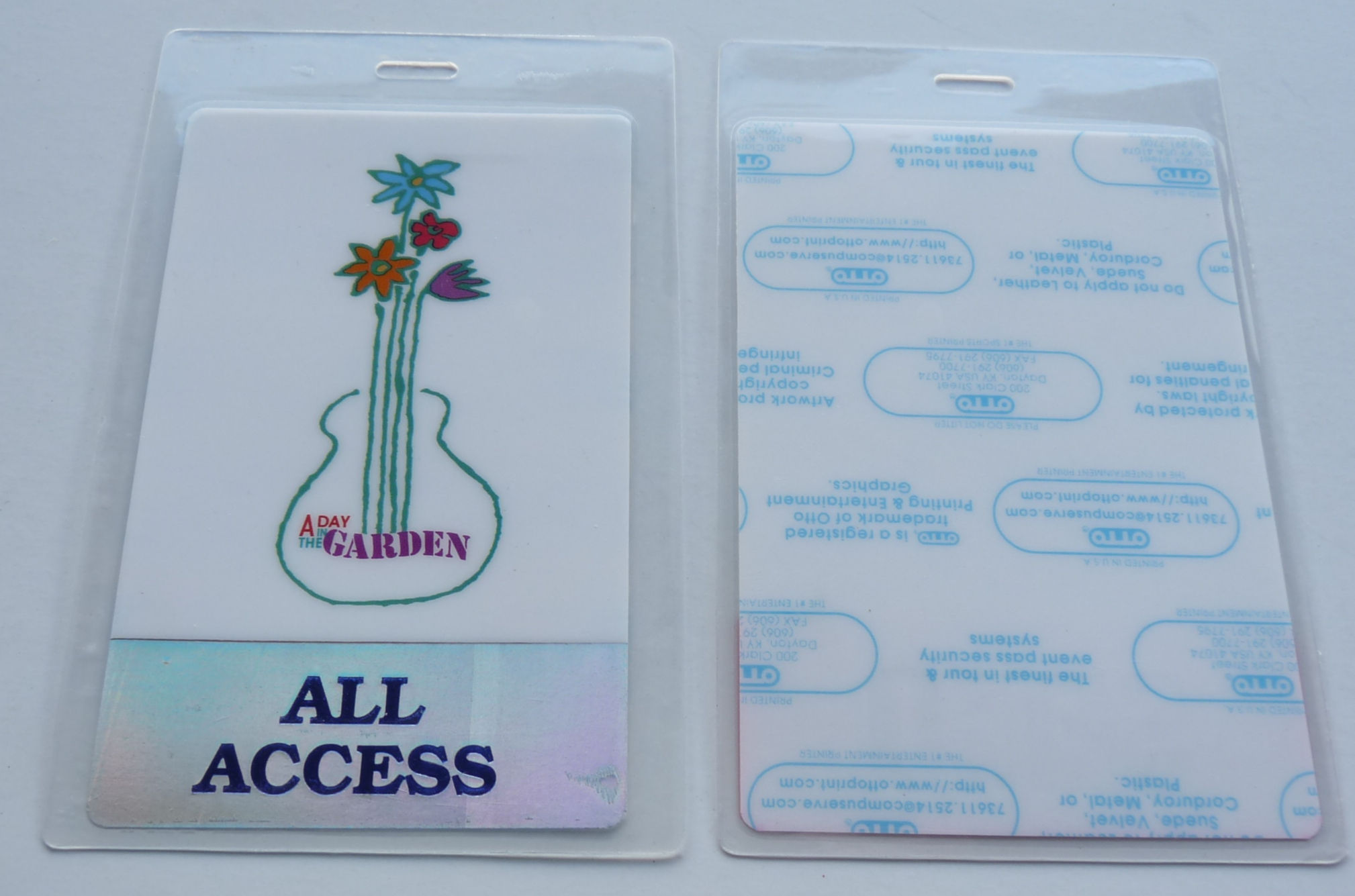 Day In The Garden Woodstock III Joni Mitchell Tour All Access Pass Laminate D24