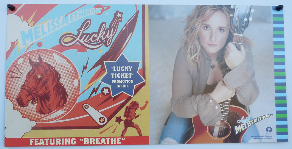 Thumbnail: Melissa Etheridge Luck 2003 12x24 Promo Record Store Poster Flat