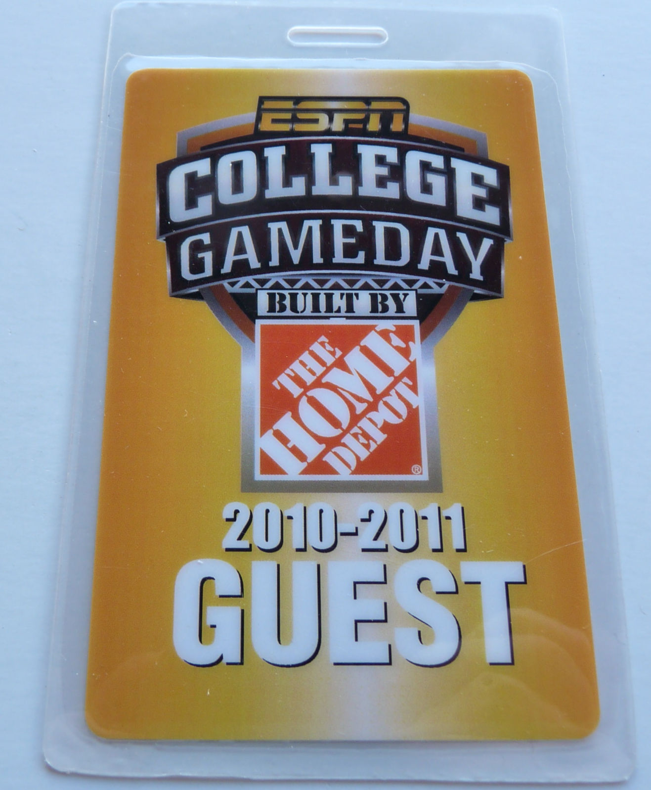 ESPN Football Gameday 2010 2011 Guest Backstage Pass Laminate