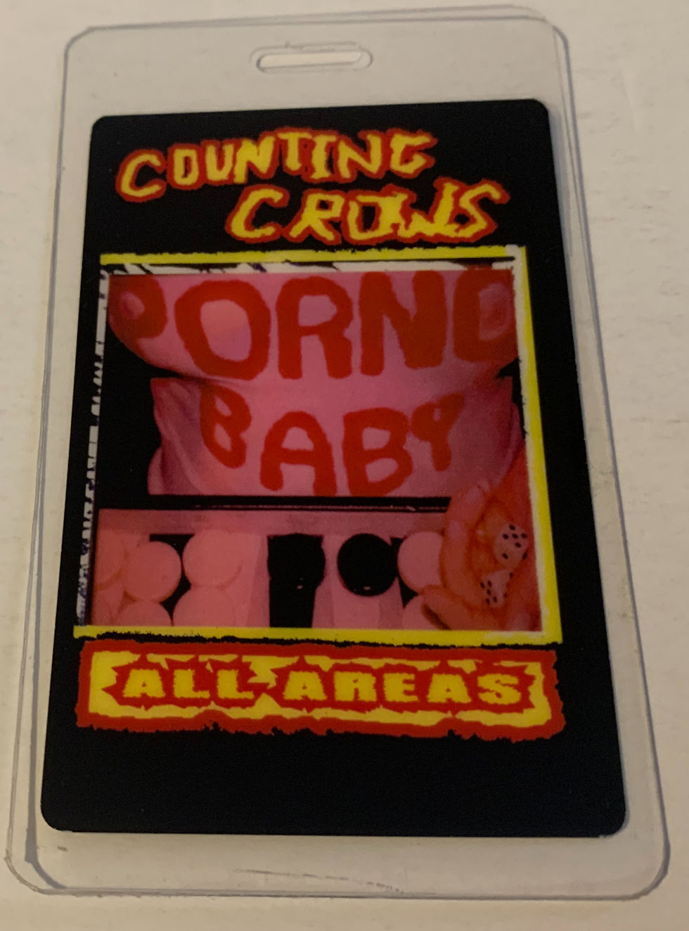 Counting Crows Porno Baby Concert Tour All Areas Backstage Pass Laminate