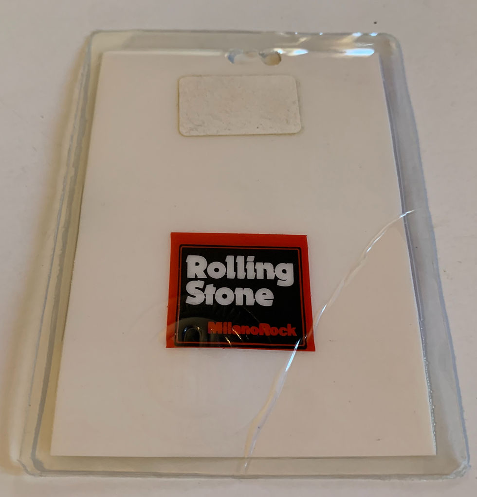 Thumbnail: Crosby Stills Nash 1983 Italy Concert Tour Backstage Pass Laminate