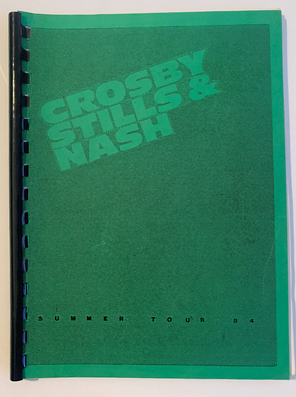 Crosby Still Nash Green Summer 1984 Concert Tour Book Itinerary