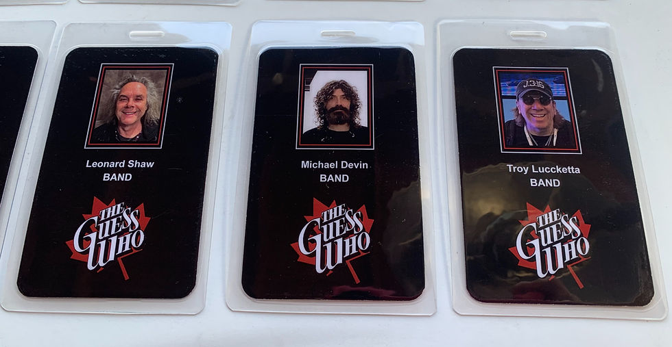 Thumbnail: The Guess Who 15 Band& Crew Concert Tour AA Backstage Pass Laminates D16