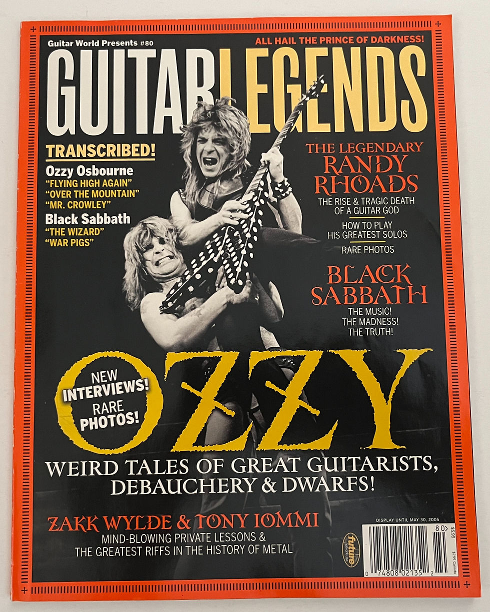 OZZY OSBOURNE/RANDY RHOADS "GUITAR LEGENDS" MAGAZINE MAY 2005 BEAUTIFUL LOOK!!!