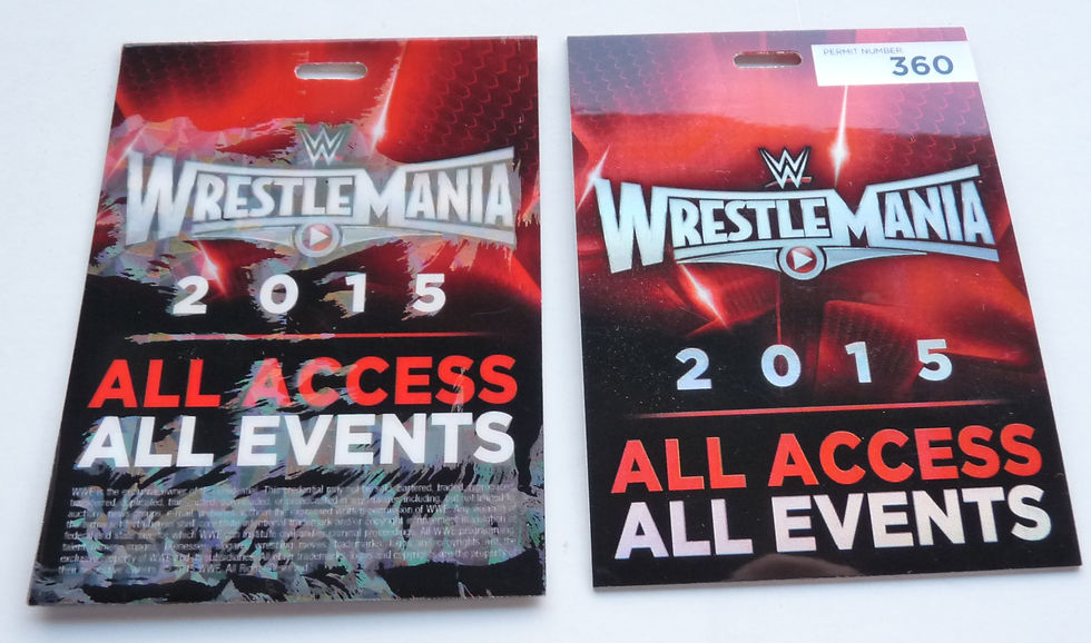 Wrestle Mania 2015 All Access Backstage Pass Laminate D24