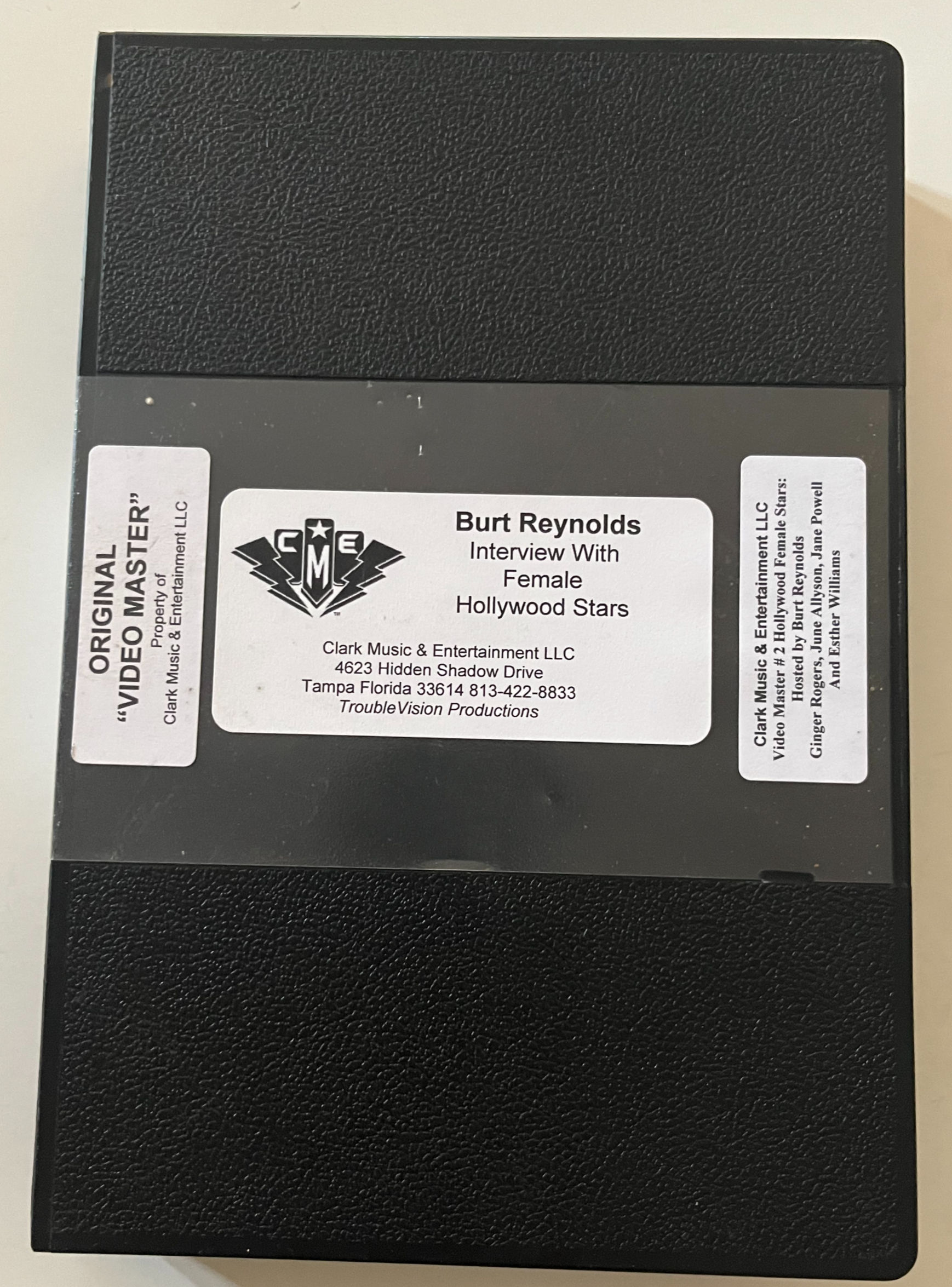 Burt Reynolds Original Video Master Interviews Tape Ginger Rogers Jane Powell