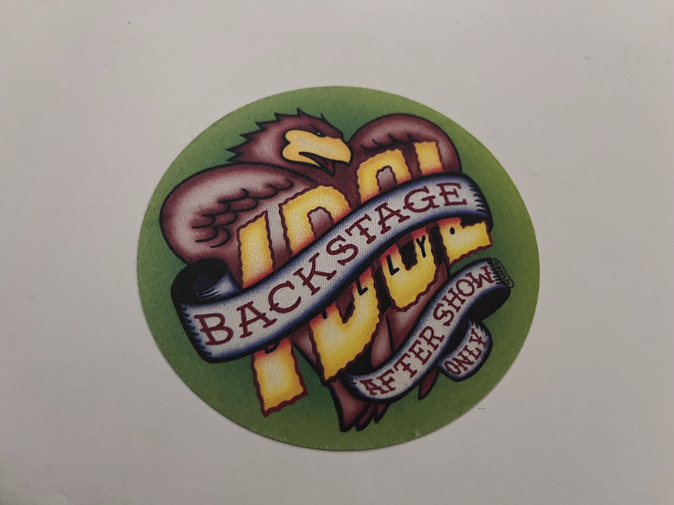 Thumbnail: Billy Idol Charmed Life Tour After Show Backstage Pass Original Artwork
