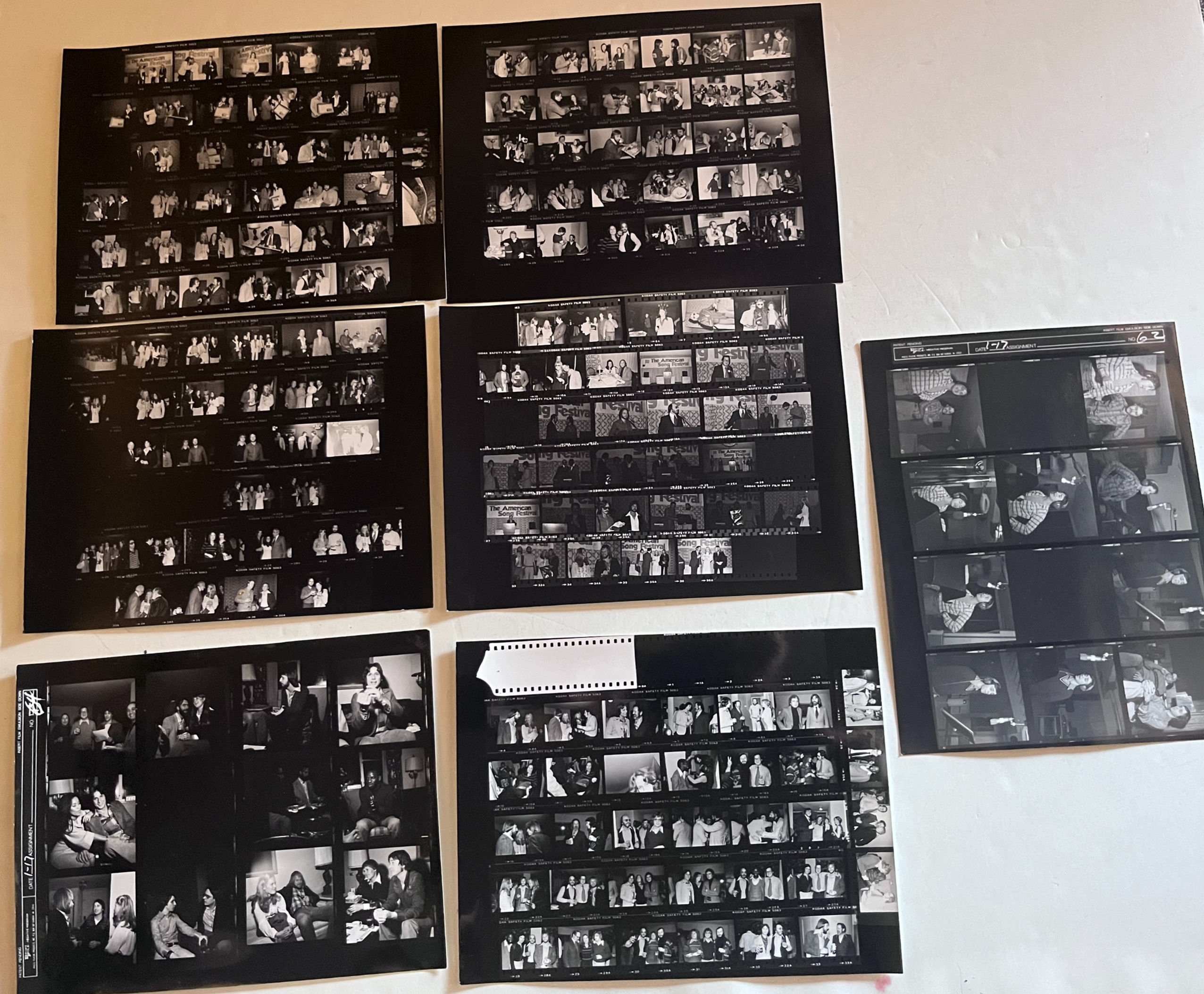 American Song Festival Vintage Festival and after Show Negative Proof Sheets