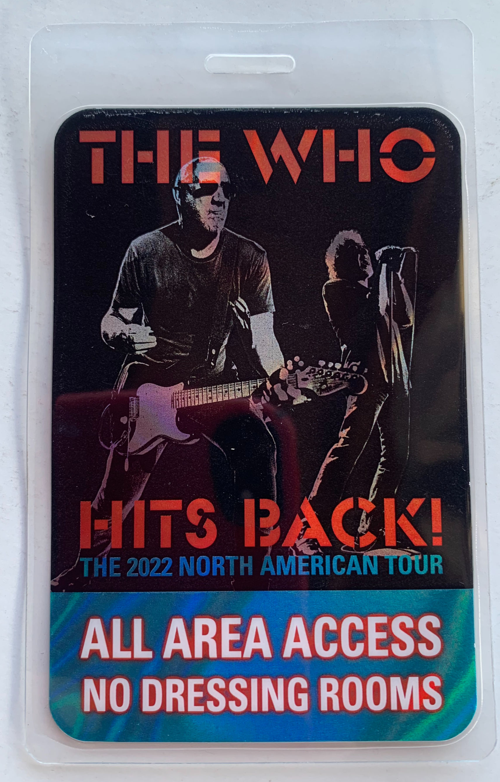 The Who Hits Back 2022 Concert Tour Backstage AAA Pass Laminate D16