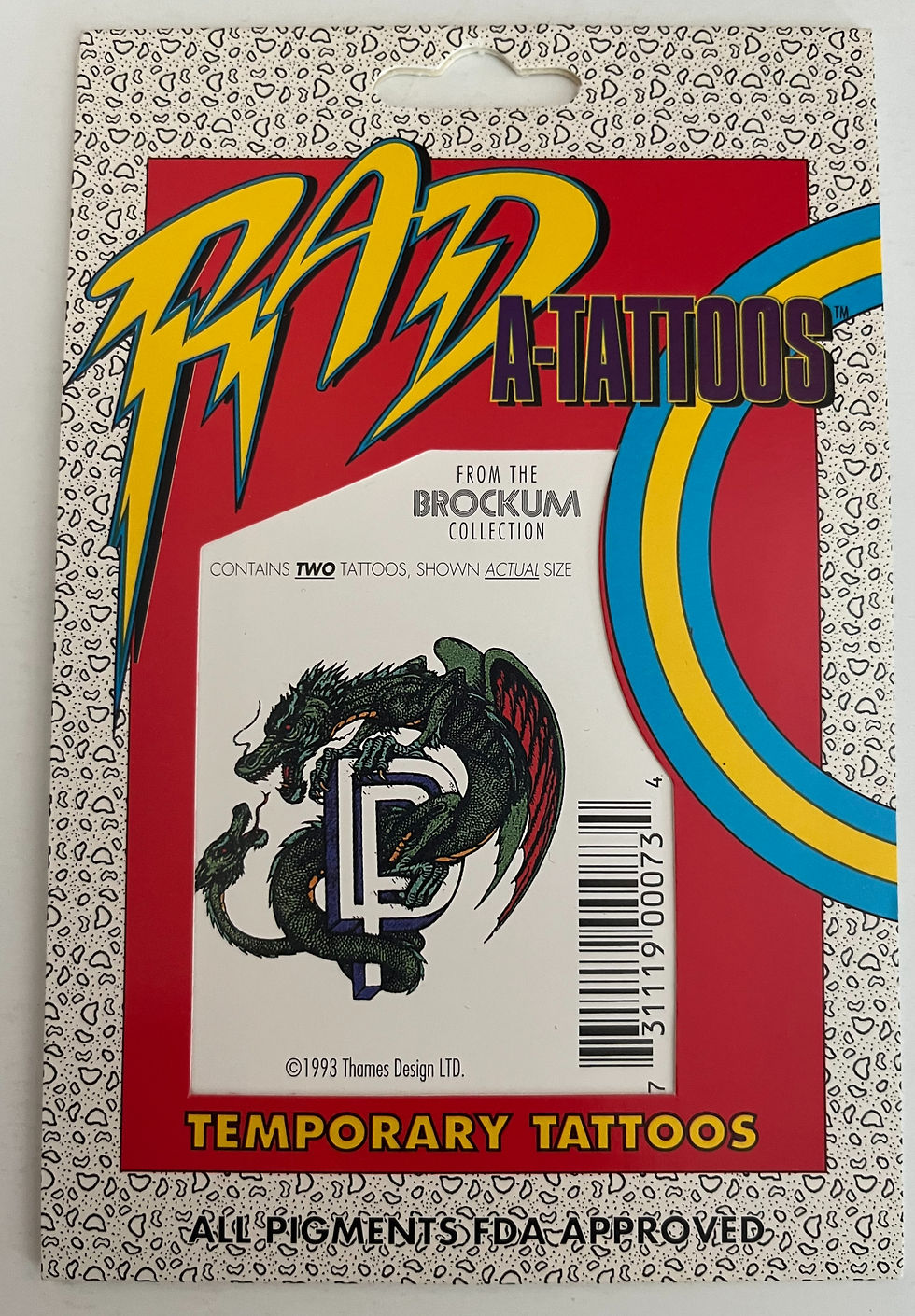 2 Deep Purple Vintage 1993 Brockum Temporary Tattoos