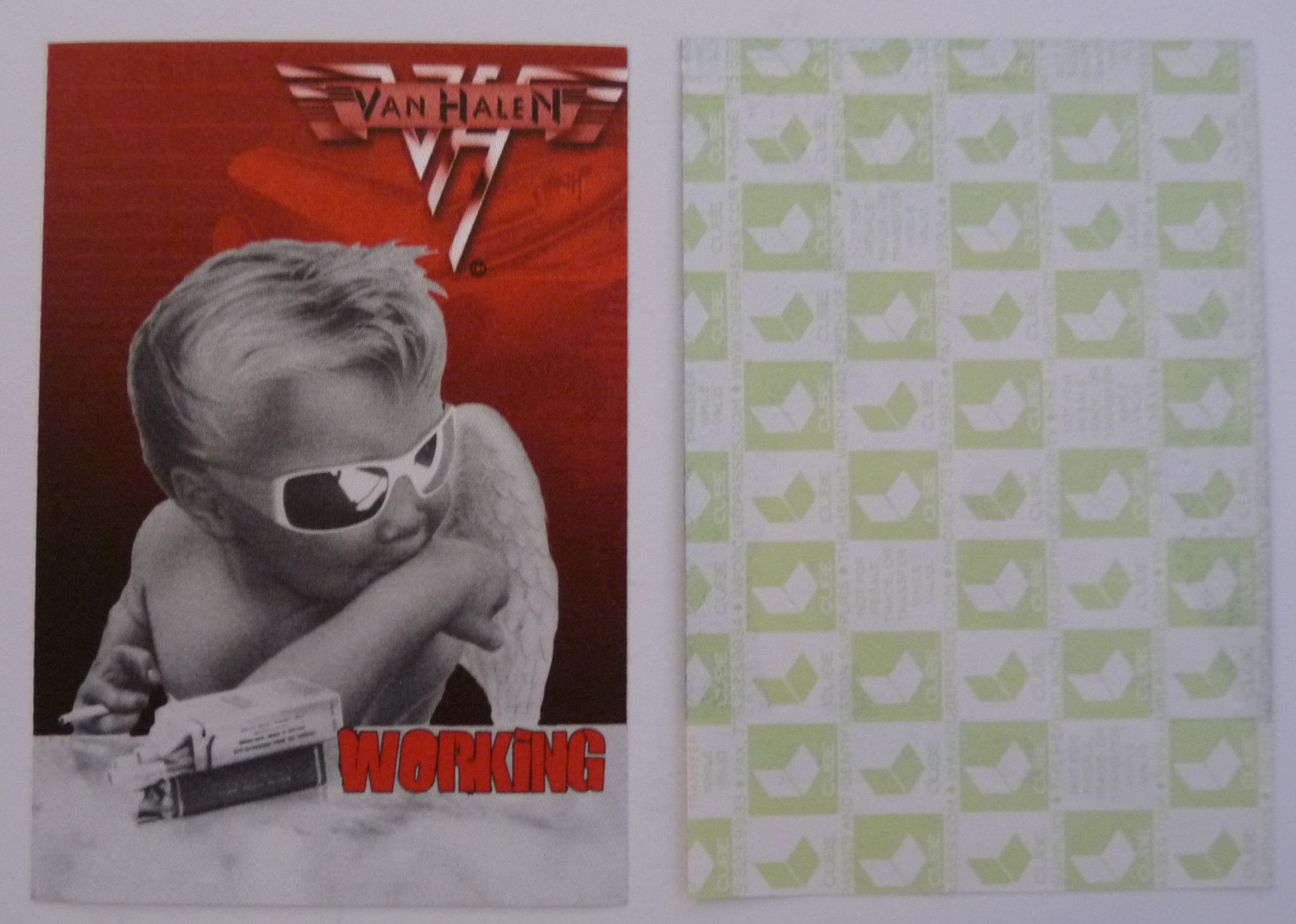 Van Halen 2015 Tour Red Working Backstage Concert Tour Pass