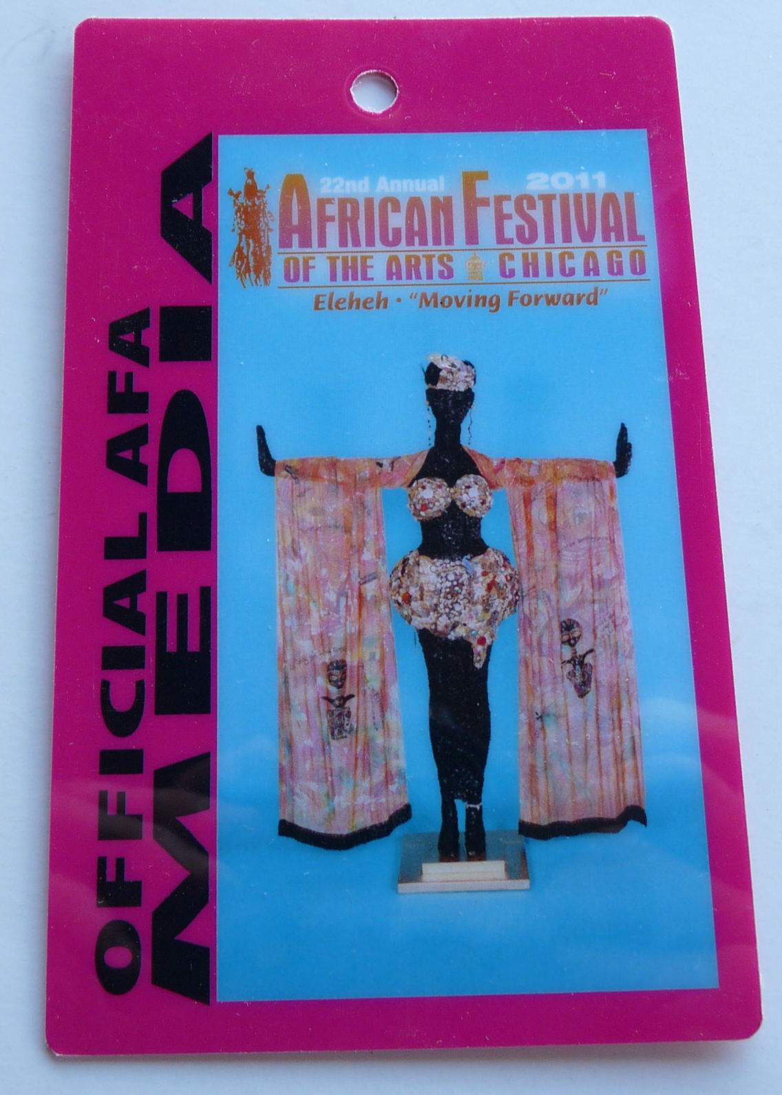 2011 African Festival Of The Arts Media Backstage Pass Laminate