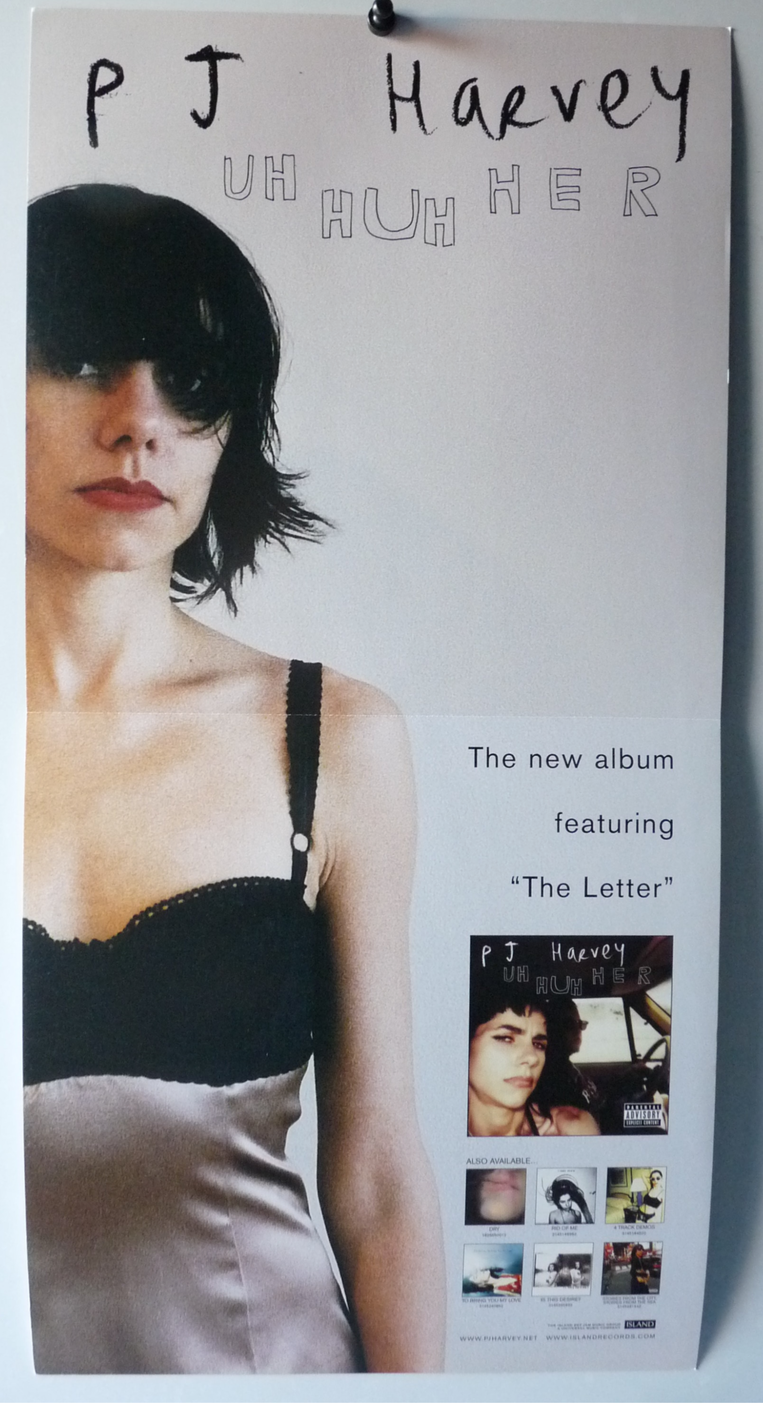 PJ Harvey Uh Huh Her 12x24 Promo Record Store Poster Flat