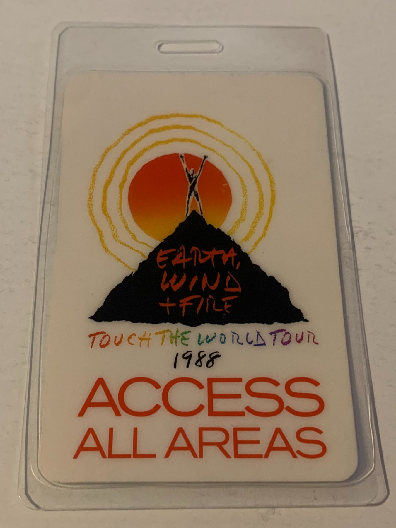 Earth Wind & Fire 1988 Concert Tour All Access Backstage Pass Laminate