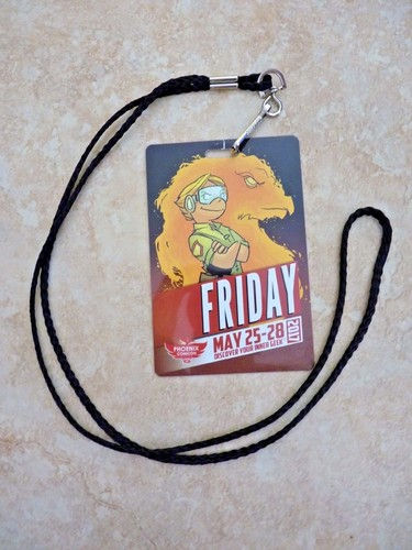 Comicon Phoenix AZ 2017 Friday Laminate Lanyard Pass Cosplay
