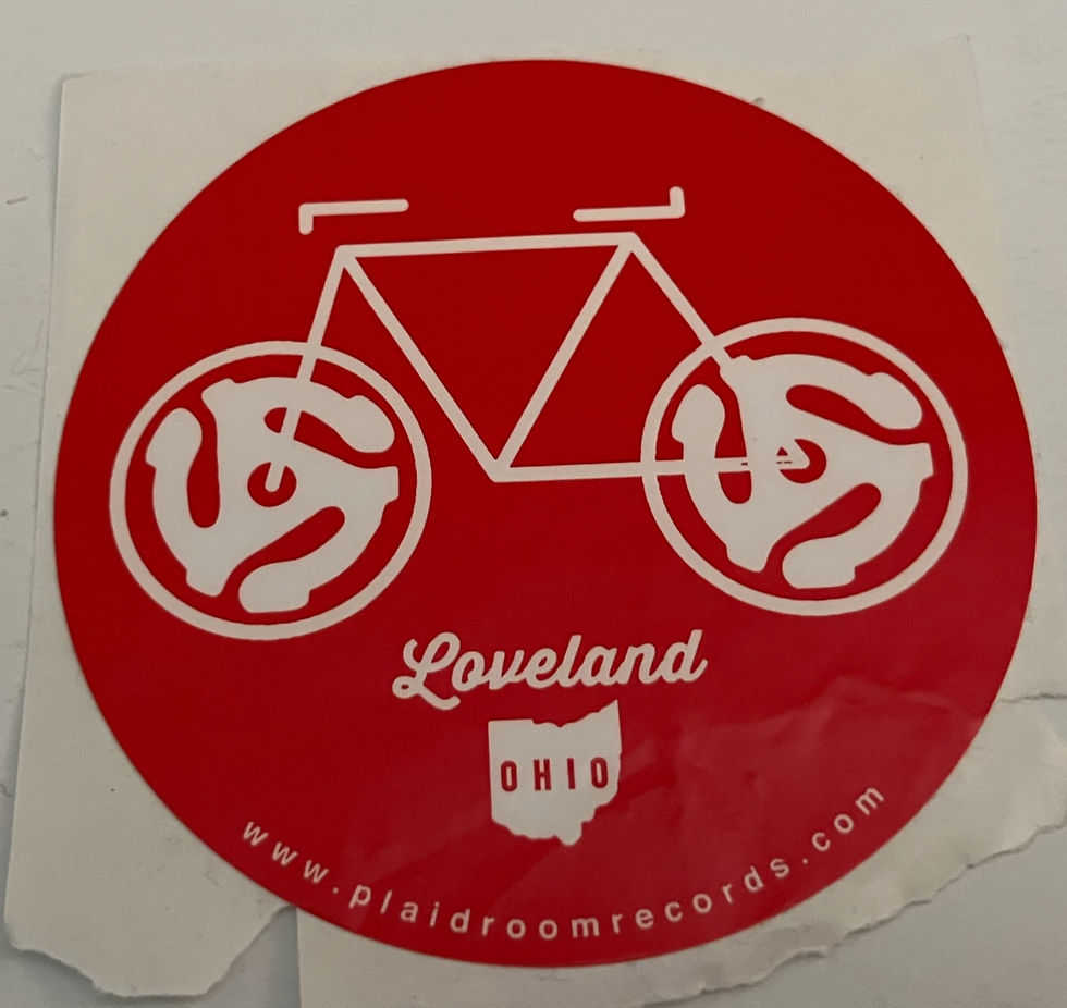 Loveland Ohio Plaid Room Records 4" Promo Sticker