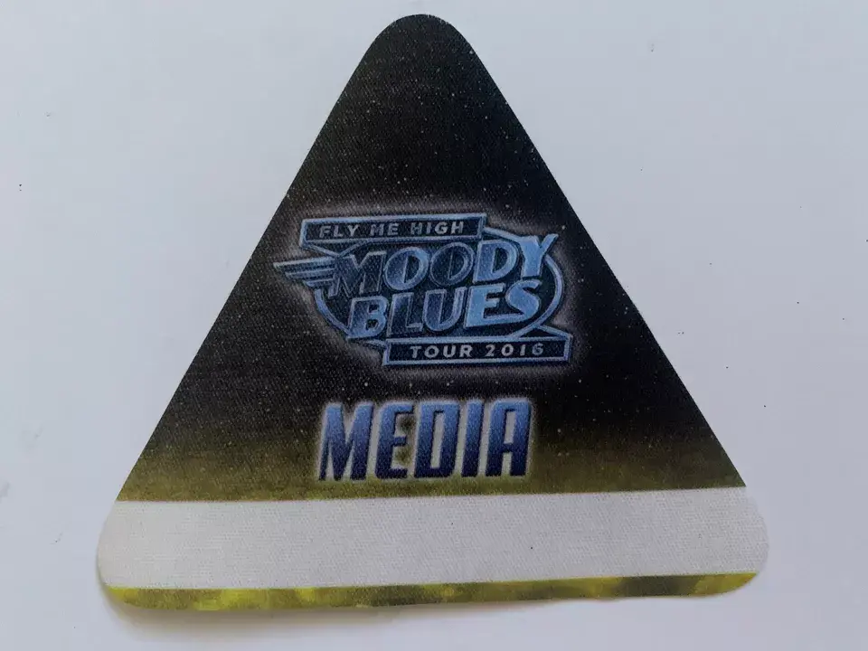 THE MOODY BLUES 2016 Concert Tour Yellow Media Backstage Pass