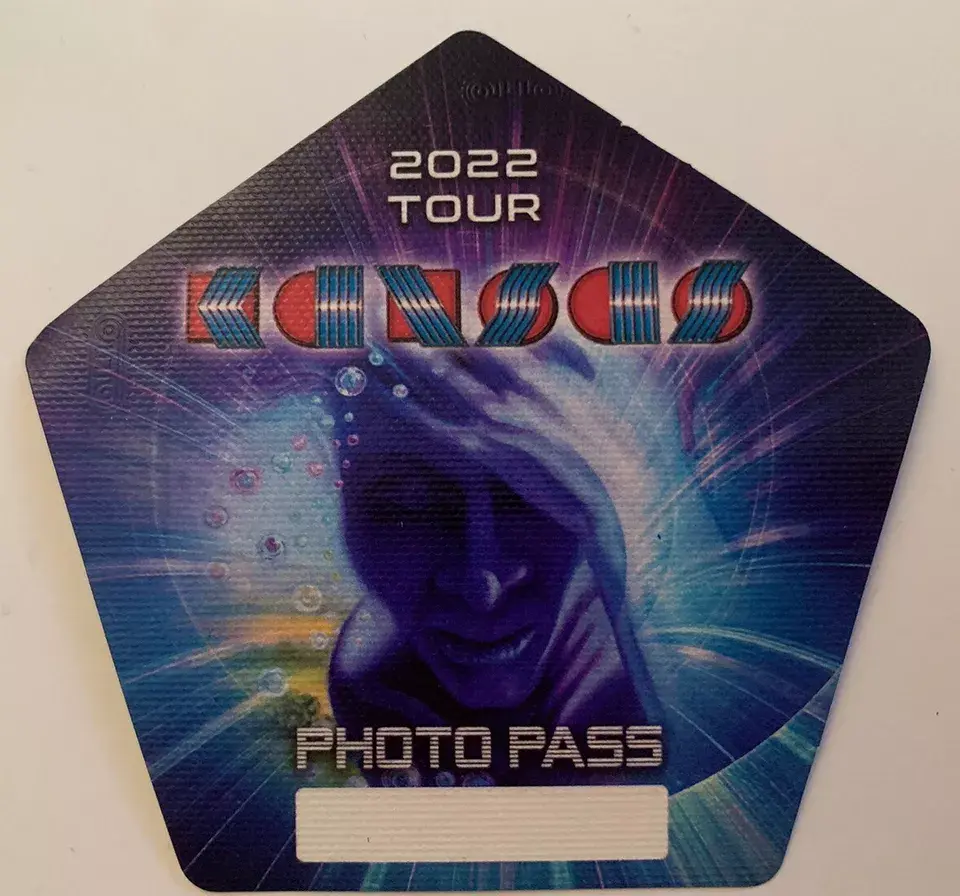 KANSAS Band 2022 Concert Tour Photo Backstage Pass