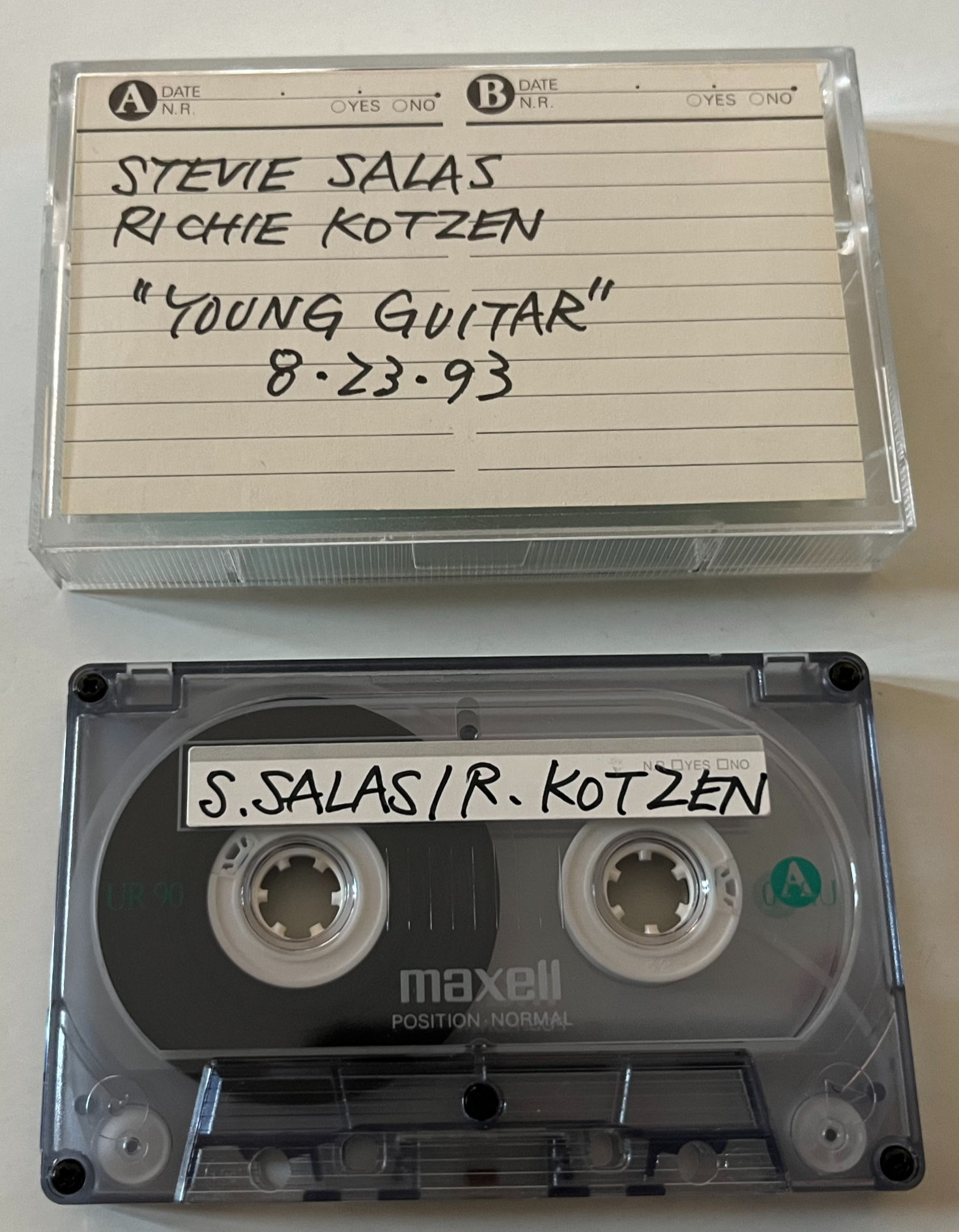 Stevie Salas Richie Kotzen Original 8/23/93 Interviews Journalist Cassette Tape
