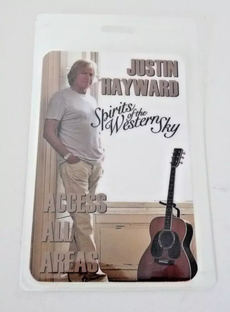 MOODY BLUES Justin Hayward 2014 Tour Laminate All Access Concert Backstage Pass