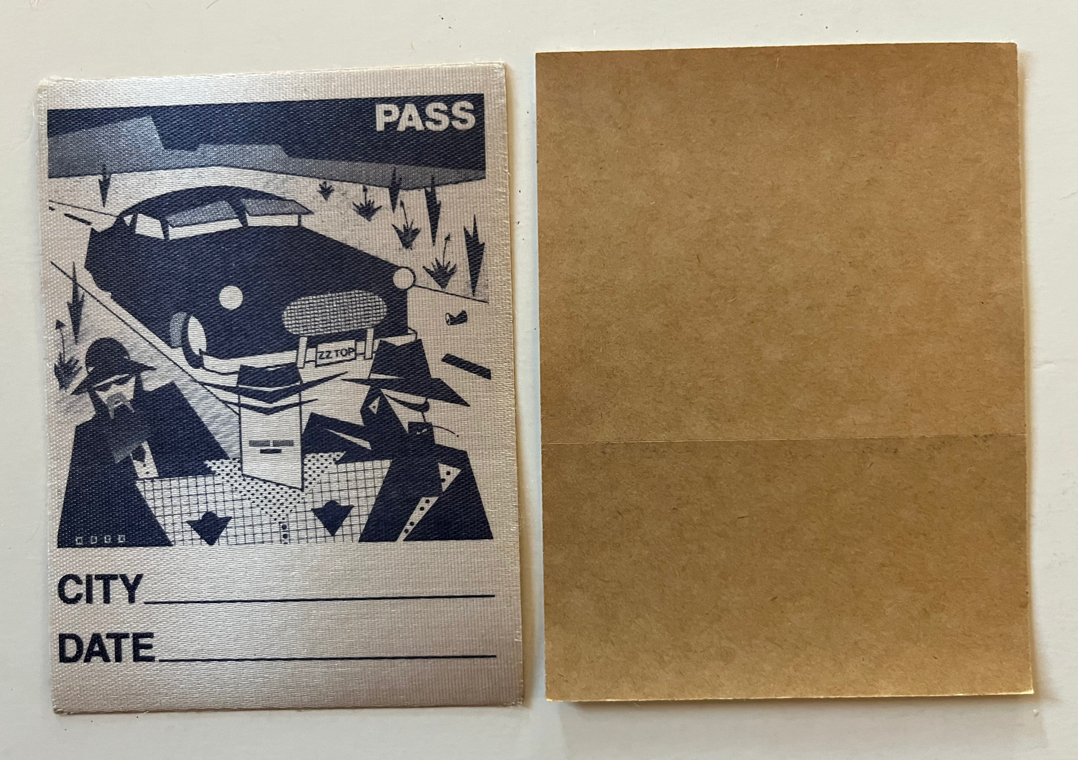 ZZ Top Blue 1981 El Loco Tour Backstage Pass