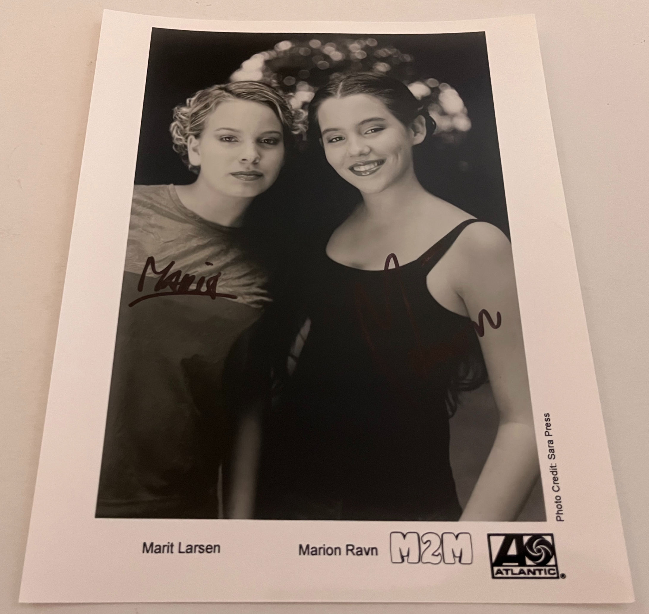 M2M Marit & Marion Band Signed Autographed Early 8x10 Promo Press Photo